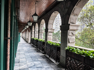 Whispers of the Past Echoing Through the Old Hospital Corridor, Hong Kong