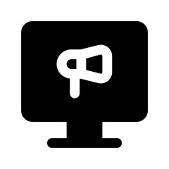 digital marketing glyph icon