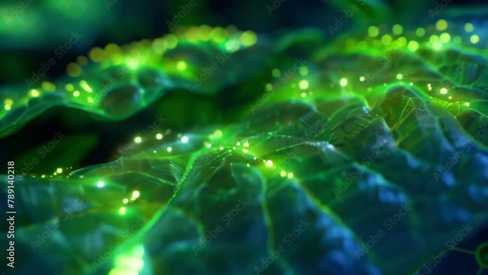 Poster an artistic representation of stomata functioning as a gateway for gas exchange. the image depicts a