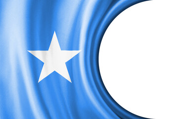 Abstract illustration, Somalia flag with a semi-circular area White background for text or images.