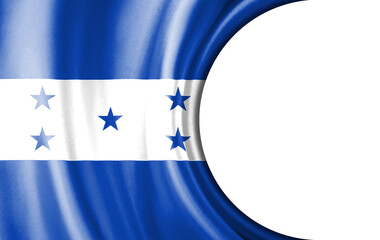 Abstract illustration, Honduras flag with a semi-circular area White background for text or images.