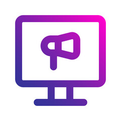 digital marketing gradient icon