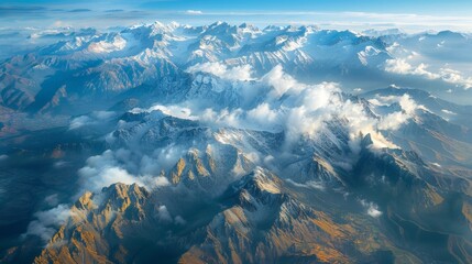 Aerial view of the Pyrenees, diverse ecosystems and breathtaking vistas