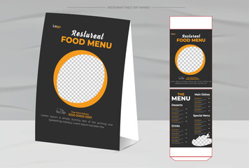Restaurant Food Menu Table Tent design template
