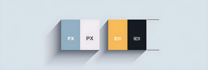 Visual Explanation of PX vs EM in Web Design: Relative and Fixed-Length Units