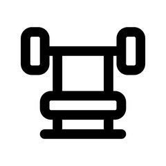 bench press line icon