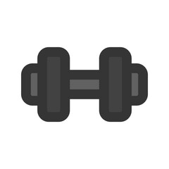 Dumbbell line color icon