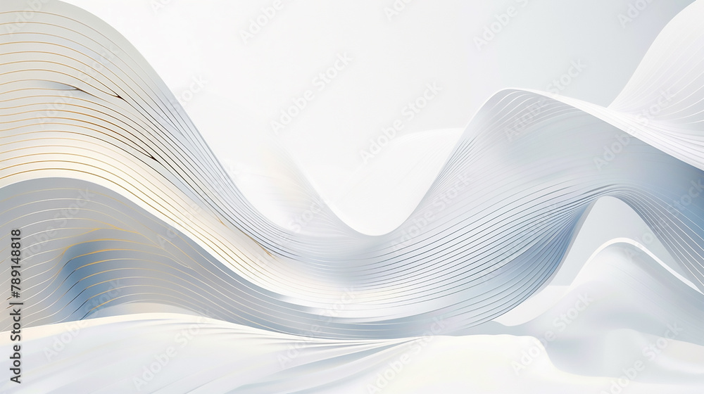 Poster abstract flowing wave lines design element for technology, science, modern concept.