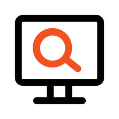 search engine outline color icon