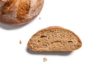 Rolgordijnen Slice of Sourdough Bread © mizina