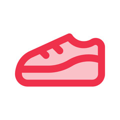 running shoe outline fill icon