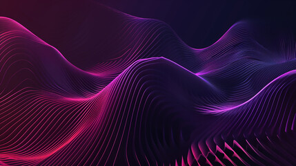 dark purple wave digital background. wave flaying banner, technology background.