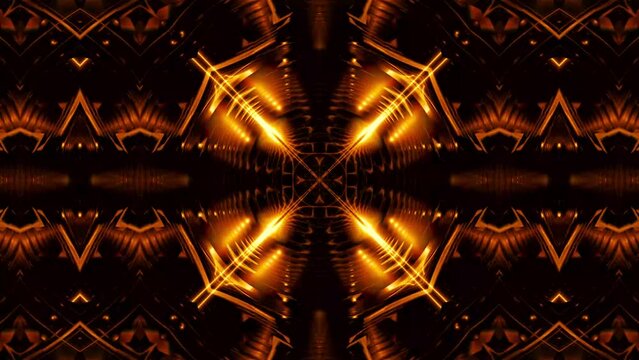 Orange Hypnotic Patterns from Diamonds Background 4K 60 FPS