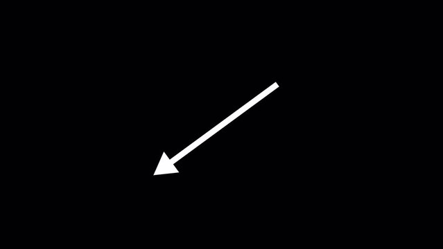 Arrows animation on transparent background, Set of animated arrows on alpha channel, Arrow animation, Animated arrow