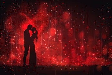Romantic and Emotional Art Love: Experience Interpersonal Connection with Passionate Kissing and Artistic Designs in Elegant Styles for Couples - obrazy, fototapety, plakaty
