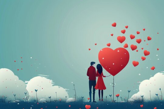 Capturing Moments of Affection: Explore 3D Art and Romantic Silhouettes in Decorative Illustrations and Valentine Cards Featuring Deep Bonds and Sincere Affection.