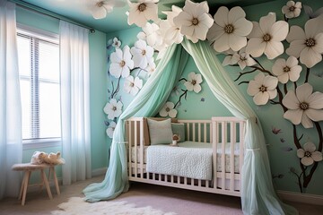 Pixie Dust Decals and Flower Canopy Fairy Tale Nursery Decor Collection