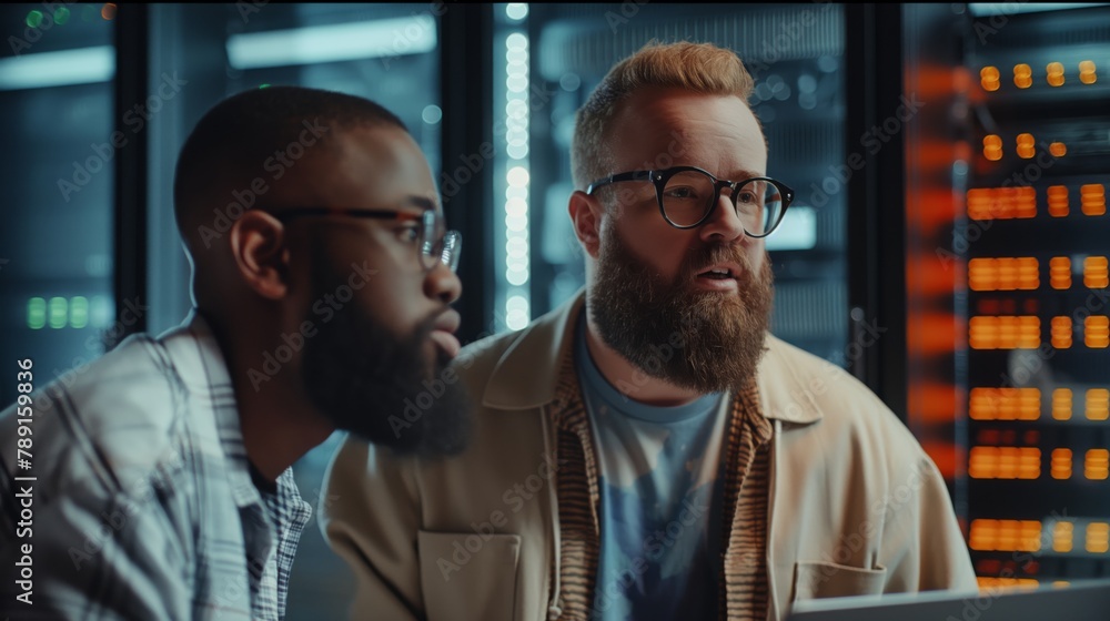 Poster The data center team employs two experienced male IoT specialists who have deep knowledge of programming and network security, jointly developing and implementing effective solutions.