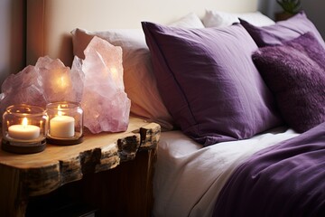Energy Balancing Bliss: Healing Crystal Infused Bedroom Ideas for Serene Sleep with Warm Lighting