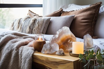 Energy-Clearing Healing Crystal Infused Bedroom Ideas for Serene Rest: Warm Blankets Guide