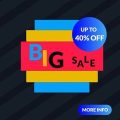 40 percent discound big sale banner design