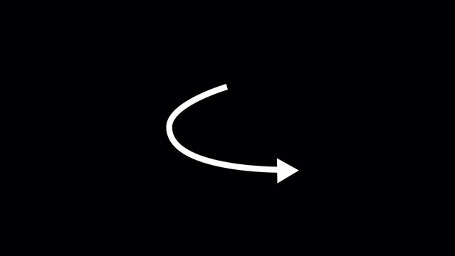 Arrows animation on transparent background, Set of animated arrows on alpha channel, Arrow animation, Animated arrow