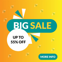 55 percent discound big sale banner design