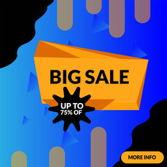 75 percent discound big sale banner design