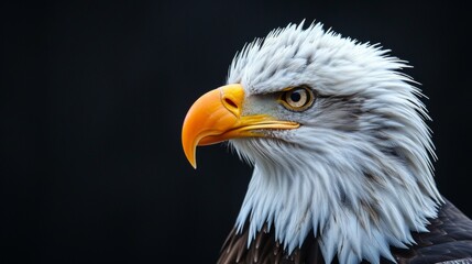 Vector clipart illustration portrait of a bald eagle.