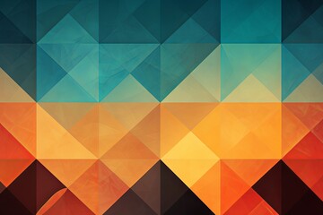 Teal Orange Black Gradient Artworks: Geometric Poster Design Explosion