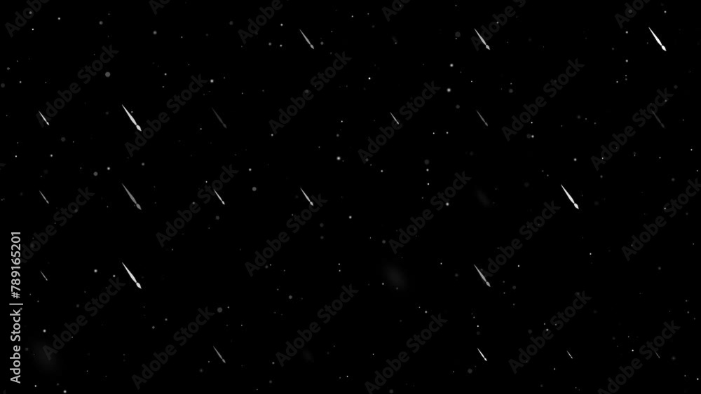 Poster template animation of evenly spaced artistic brush symbols of different sizes and opacity. animation