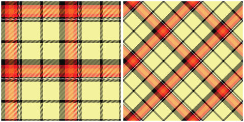 Texture textile seamless. Fabric vector pattern. Plaid tartan check background.