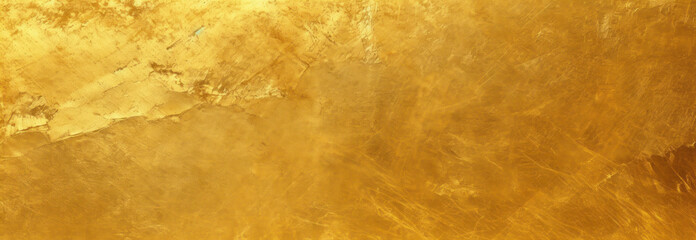 Obraz na płótnie Canvas Gold metal texture background with scratches and cracks, shiny golden foil surface for luxury design or packaging decoration.