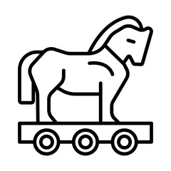 Trojan line icon