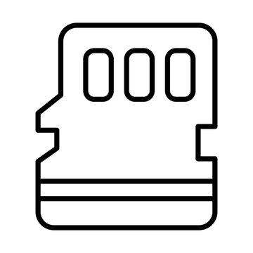 recommend clip art: Sd card line icon
