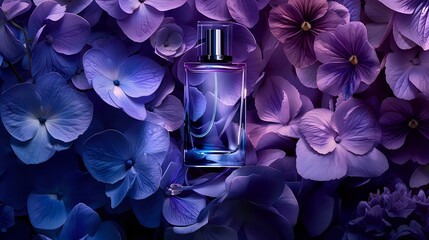 Elegant Perfume Product Photography with Floral Accents