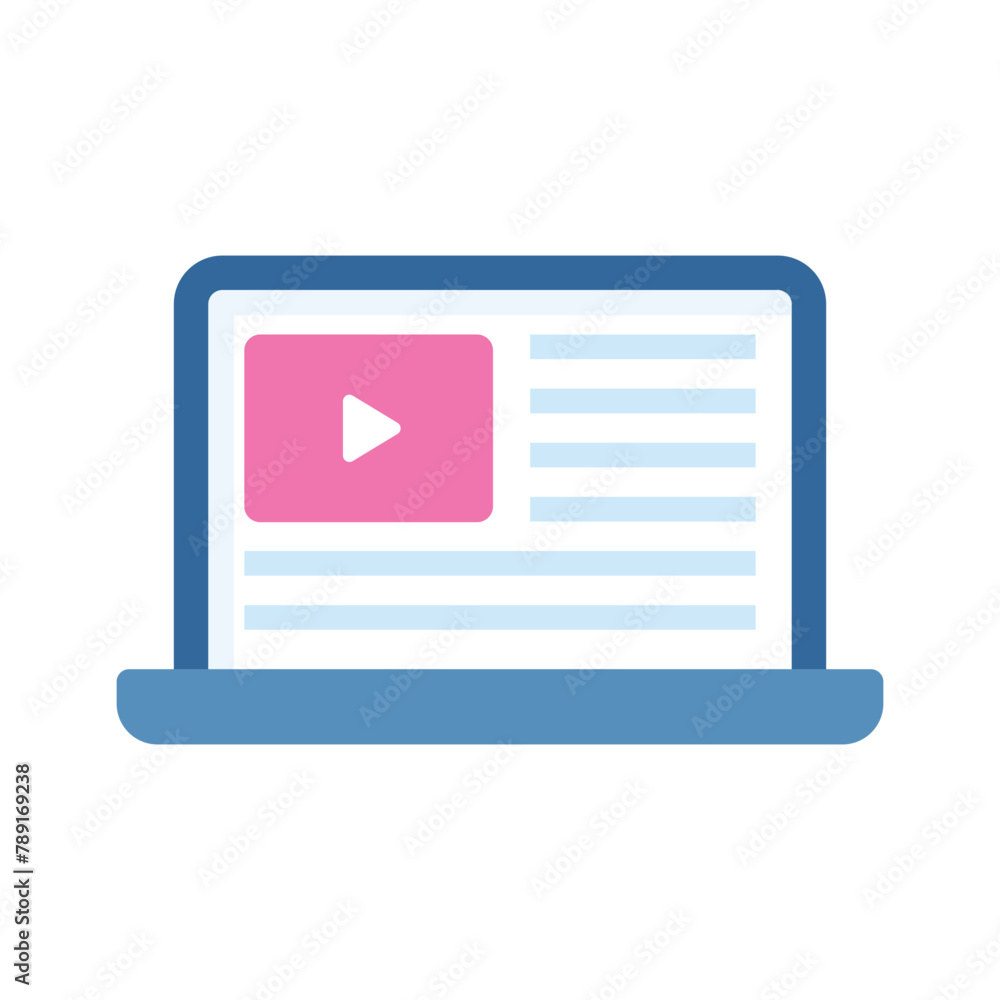 Wall mural get hold on this editable flat icon of video content, editable vector ready to use