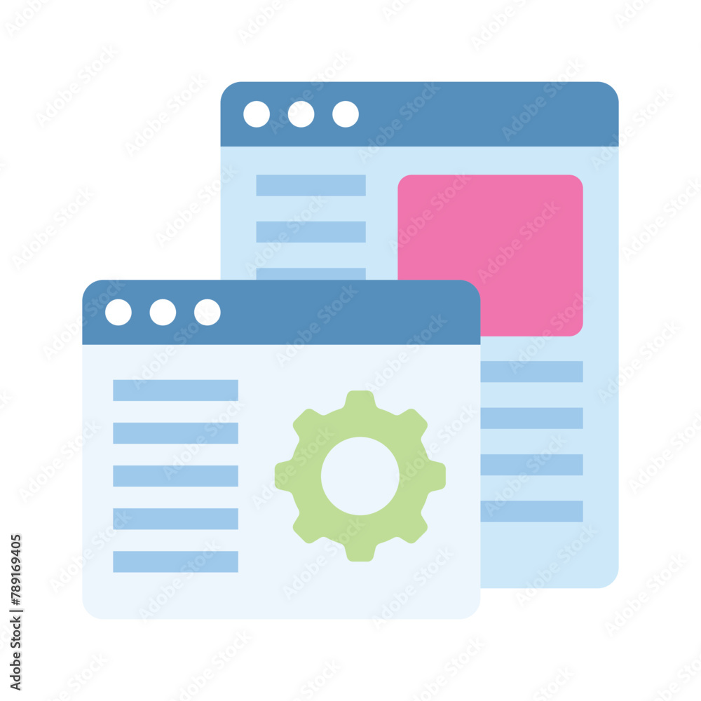Canvas Prints an icon of web development in trendy style, premium vector