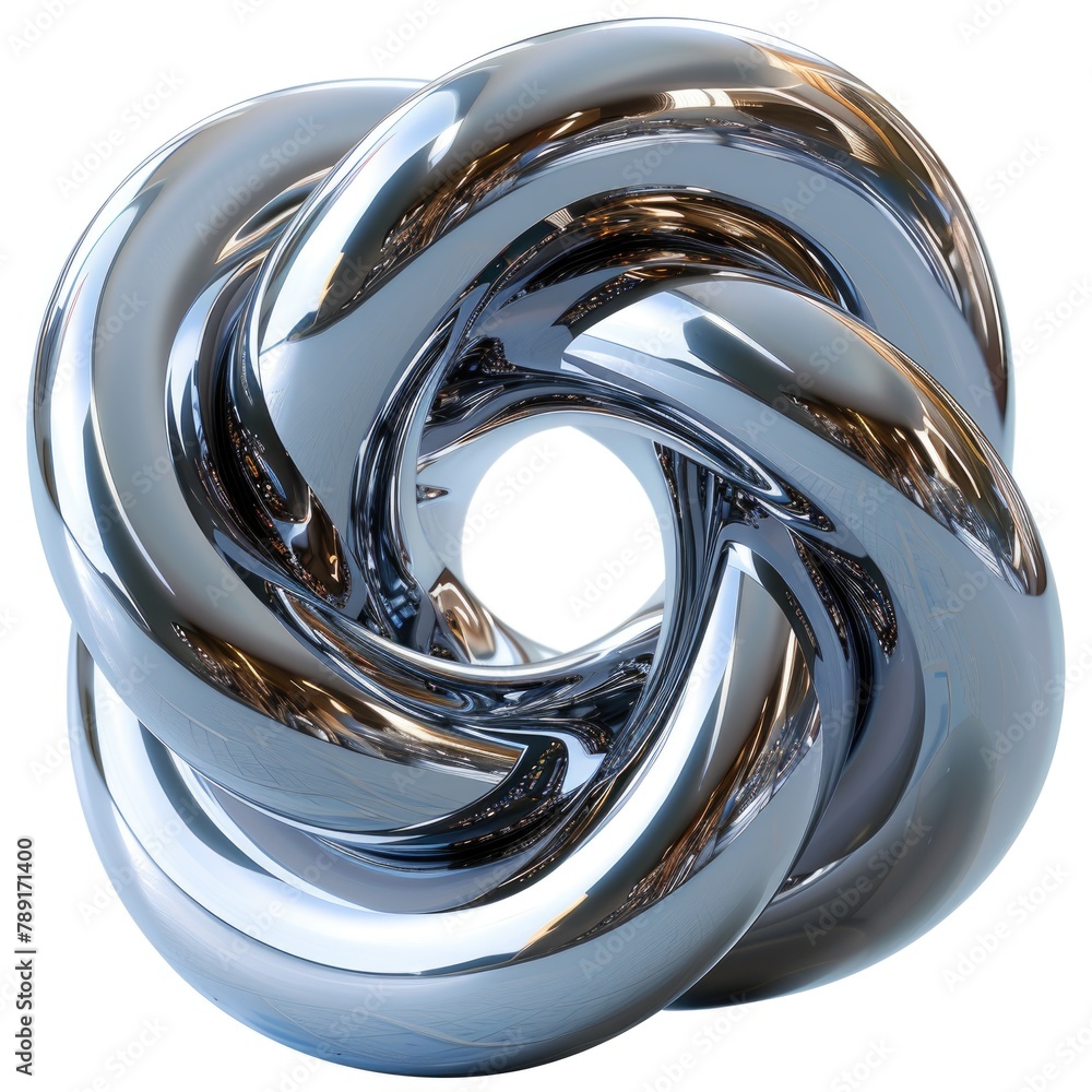 Poster metallic geometric shape with a sleek and modern design