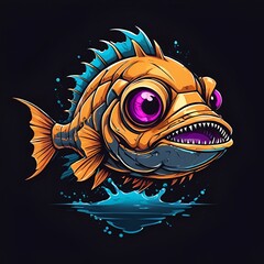 Fish vector, fishing vector art work for t-shirt