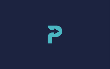 letter p with arrow logo icon design vector design template inspiration