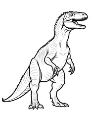 Fototapeta premium Allosaurus Dinosaur Printable Coloring