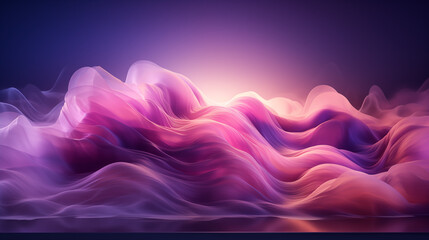 Abstract Violet Waves Desktop Wallpaper - obrazy, fototapety, plakaty