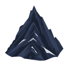 mountain peak with a pointed summit casts a dramatic silhouette