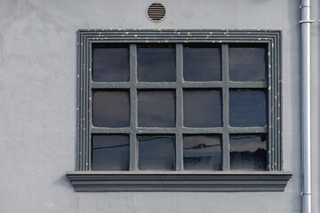 Black Glass Dark Tinted Window at Industrial Building