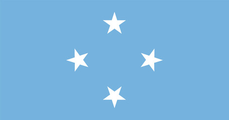 Micronesia flag national flag vector - obrazy, fototapety, plakaty