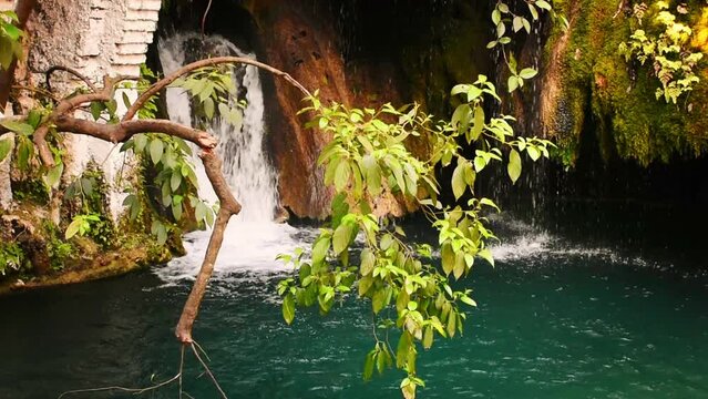 Karua Jheel (waterfall) loacated at the holy place of Baba Dhansar near village Karua, 17 km from Katra in Reasi district of Jammu & Kashmir State