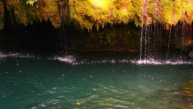 Karua Jheel (waterfall) loacated at the holy place of Baba Dhansar near village Karua, 17 km from Katra in Reasi district of Jammu & Kashmir State