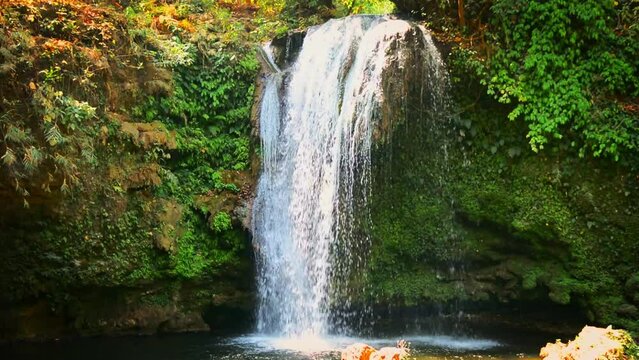 Corbett Waterfall at Corbett National Park, Uttrakhand, India
