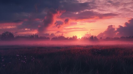 Serene whispers of dawn breaking over the horizon of possibility, painting the world in hues of soft, ephemeral light. 8k, realistic, full ultra HD, high resolution, and cinematic - obrazy, fototapety, plakaty